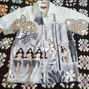 Shag Hula Dancers Tiki Shirt Size S Vacation/Summer/Luau Party